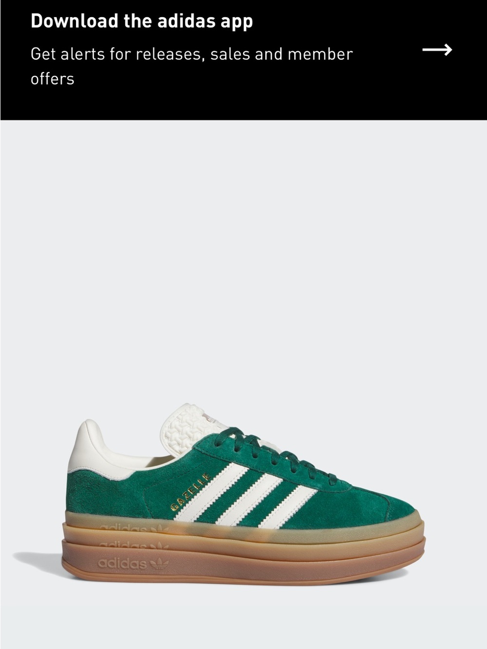adidas Women’s Gazelle Platform Sneakers - Green